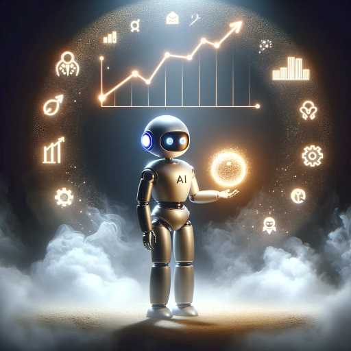 An AI robot, merging sleek design with warm, human-like features, stands as a beacon of understanding, holding a glowing orb amidst dissipating fog. AI agents demystified becomes a visible reality as business and tech symbols emerge, symbolizing clarity in AI's role.  Cybersecurity for small business
